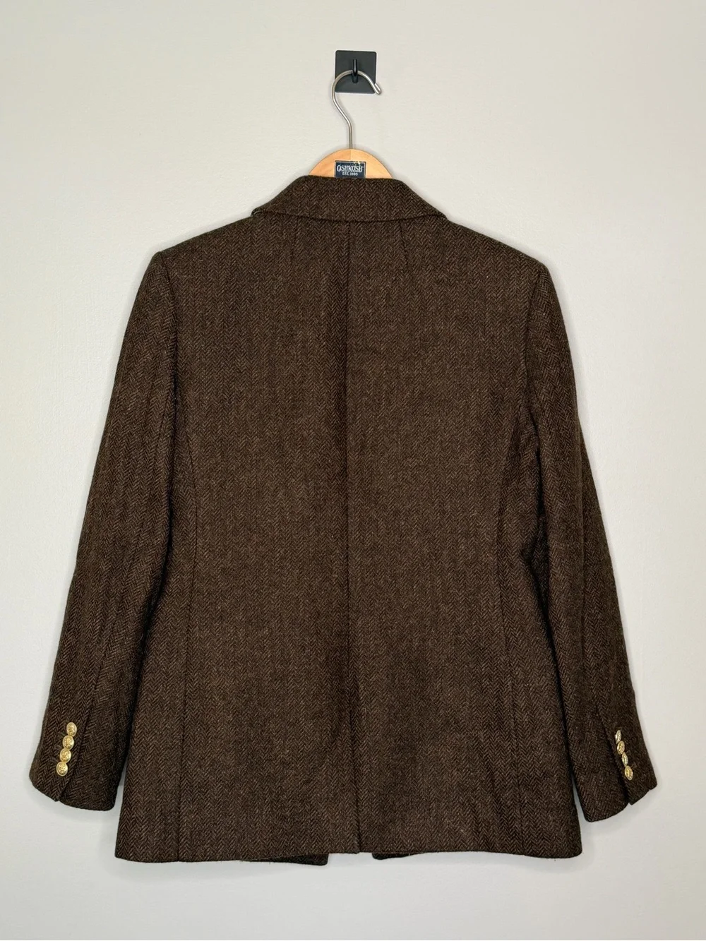 J. Crew Willa 100% Wool Tweed Herringbone Single Breasted Blazer Women’s Size 6 - Picture 5 of 9